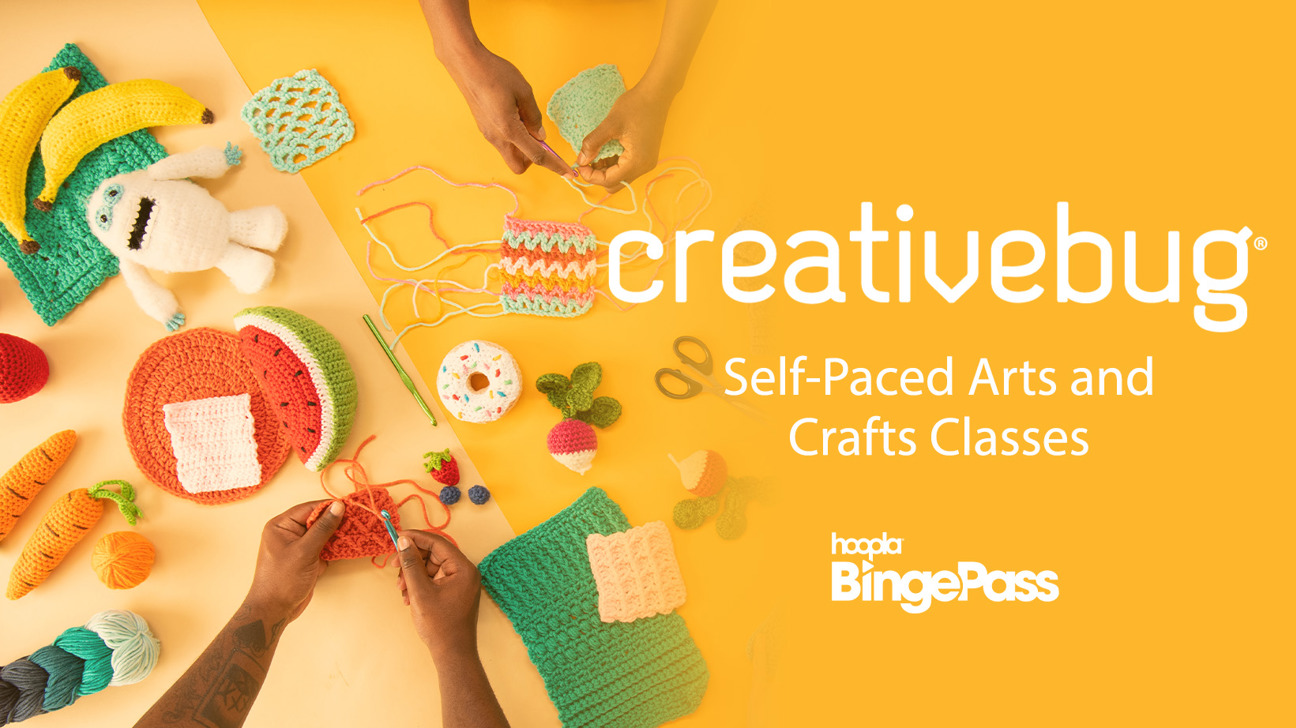 creativebug - self paced arts and crafts classes with hoopla BingPass.